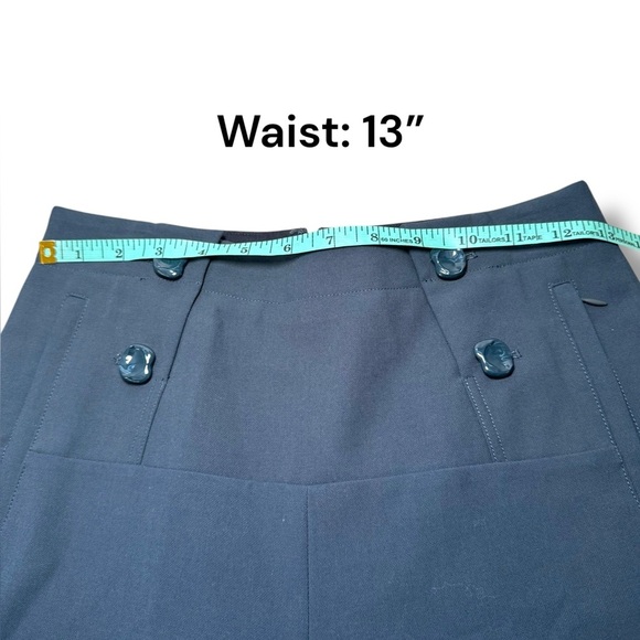 NWT Tibi Anson Stretch Tailored Pants Navy Blue‎ Sz 2 - Picture 9 of 11